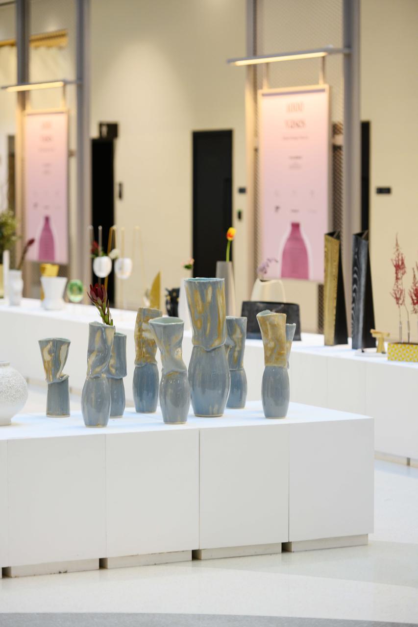 Vases de Karine Letayf exposés à 1000 Vases, Dubaï, 2019