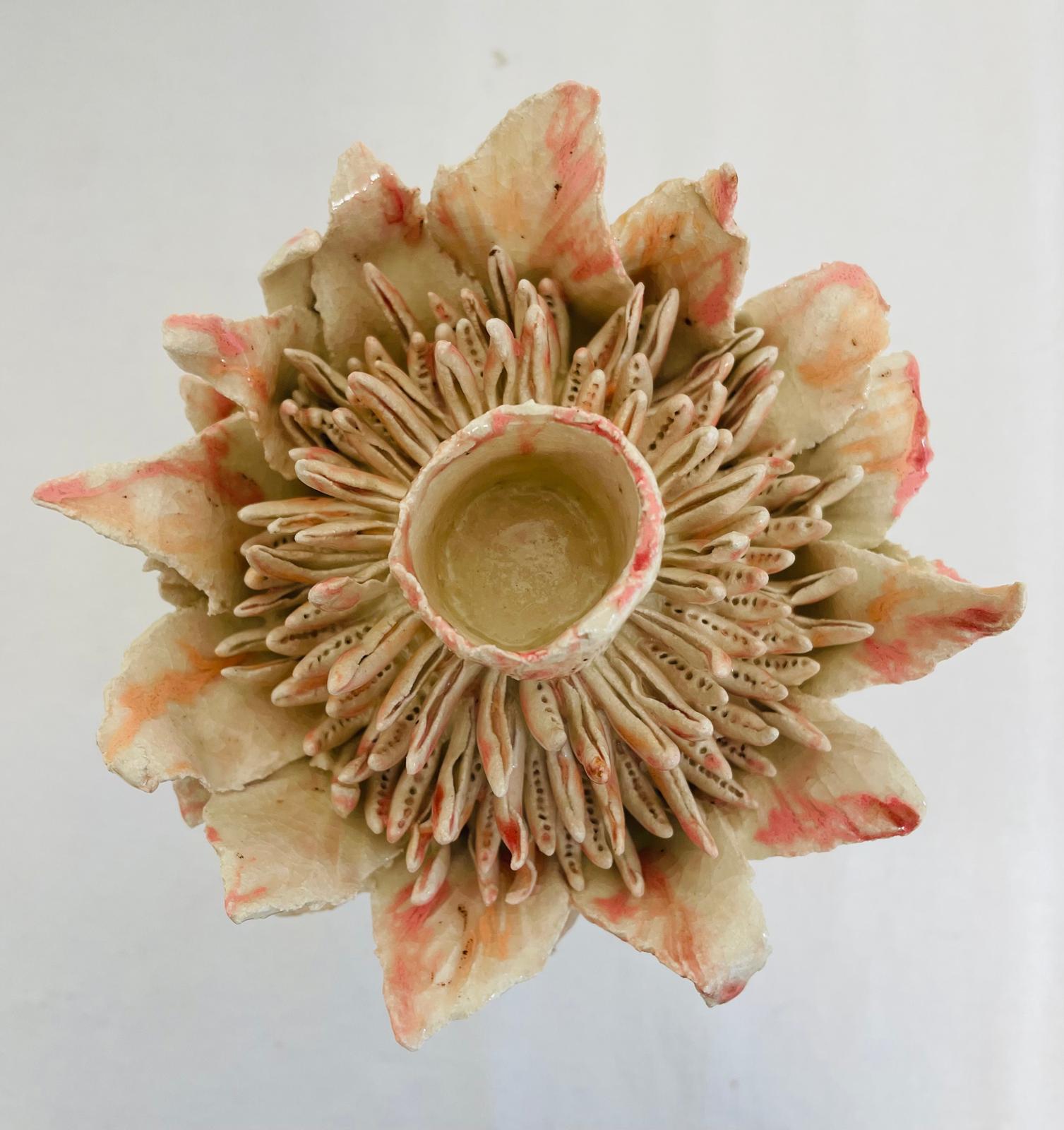 Bougeoir fleur vu du dessus