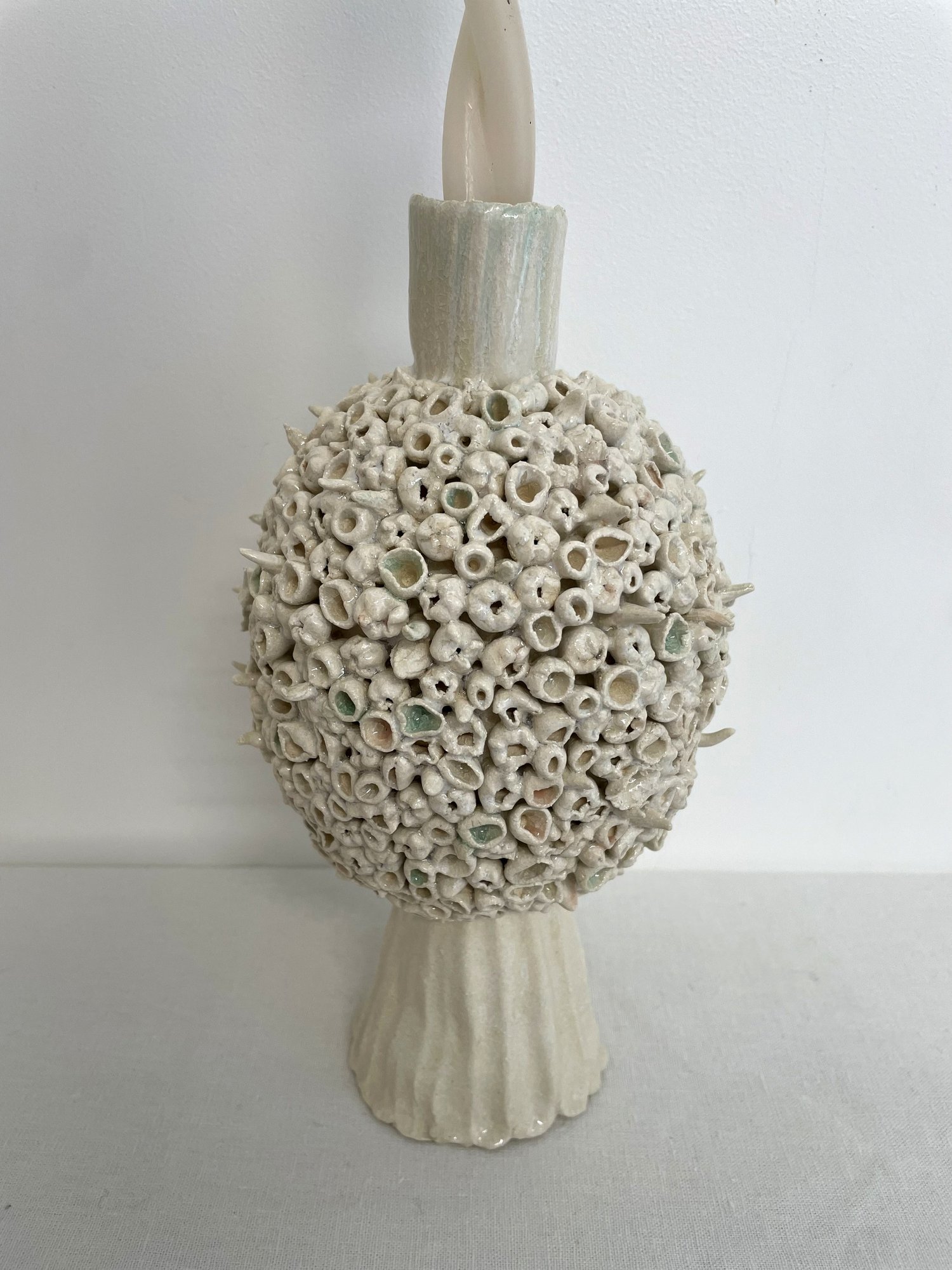 L'ail éléphant, 2023. Grès blanc.